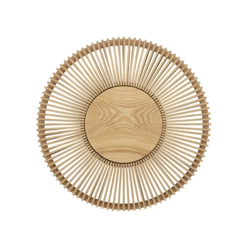 UMAGE (Vita) - Lampa ścienna Clava Up Wood Oak Large - średnica 49 cm, naturalny dąb