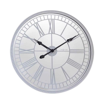 NeXtime – Zegar ścienny lustrzany Cleopatra Mirror, biały, 56 cm