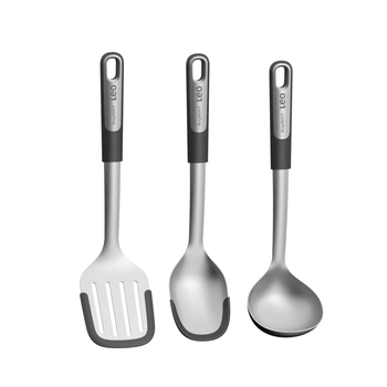 BergHOFF – Zestaw przyborów kuchennych Graphite – stal nierdzewna, silikon, 3 elementy