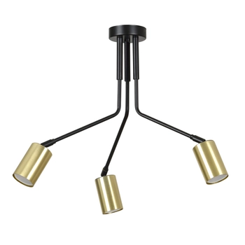 Emibig - Lampa sufitowa Verno 3 black - wysokość 35 cm, stal lakierowana