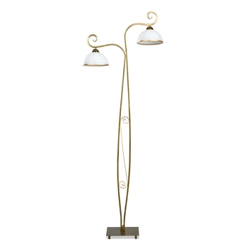 Emibig - Lampa stojąca Wivara LP2 gold - wysokość 160 cm, stal lakierowana, szkło