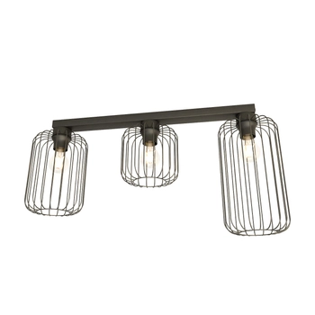 Emibig - Lampa wisząca Barn 3 BL black - szerokość 70 cm, stal malowana proszkowo