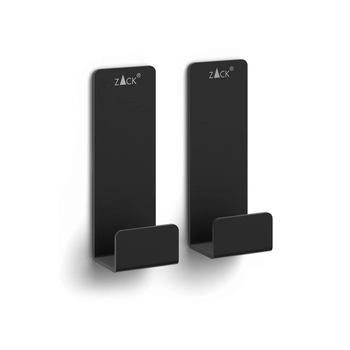 Zack - Zestaw 2 wieszaków POTES - czarne, wysokość 7 cm