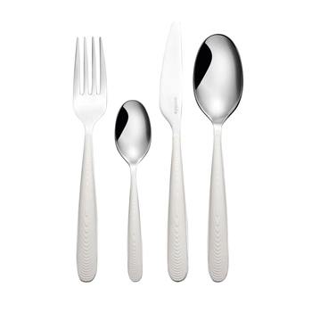 Guzzini – 24-CZĘŚCIOWY ZESTAW SZTUĆCÓW JUST, mlecznobiałe