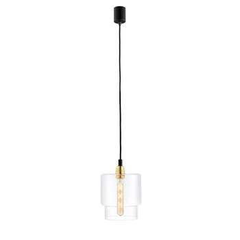 Kaspa - Lampa wisząca Longis gold IV - średnica 14 cm, czarno - złota