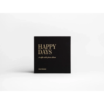 Printworks - Album fotograficzny Happy Days – czarny, 24×24 cm