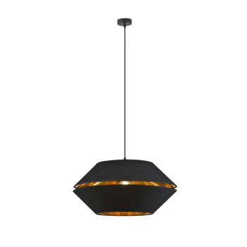 Emibig - Lampa wisząca Piano 1 black - wysokość max 120 cm, stal lakierowana, abażur