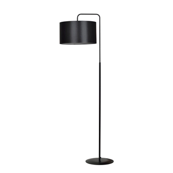 Emibig - Lampa stojąca Trapo LP1 BL black - wysokość 150 cm, stal lakierowana, abażur
