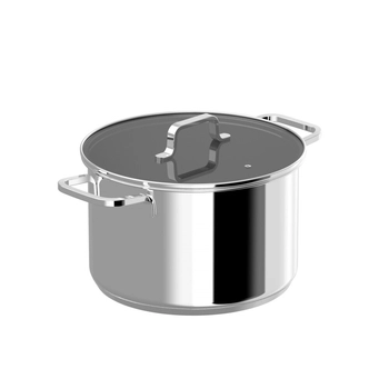 BergHOFF - Garnek z pokrywą Helix – stal nierdzewna, 24 cm, 6,6 L
