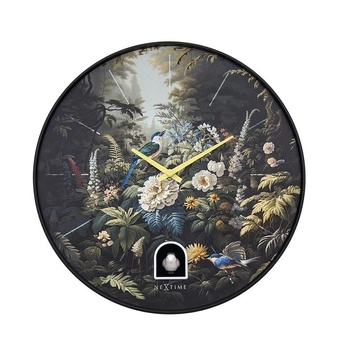 NeXtime – Zegar ścienny z kukułką Vanity Cuckoo, czarny, 30 cm
