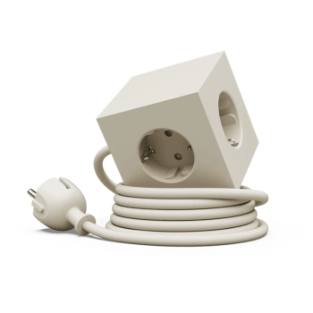 Avolt - Listwa zasilająca Square 1 USB-C 30 W z magnetyczną podstawą, 3 m, beżowa