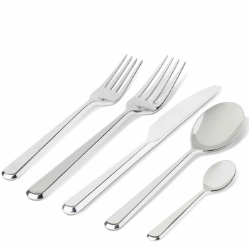 Alessi - Zestaw sztućców AMICI - srebrne, 5 elementów
