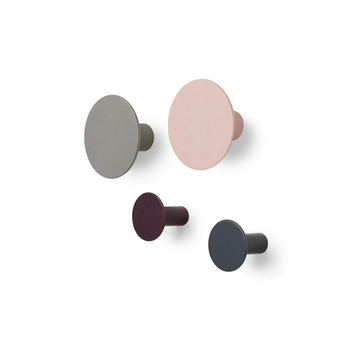 Blomus - Zestaw 4 wieszaków Ponto - średnica 8,50 cm i 5 cm, mix