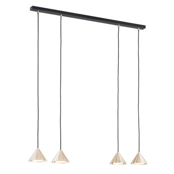 Emibig - Lampa wisząca Elit 4 BL Gold - wysokość max 100 cm, stal lakierowana proszkowo