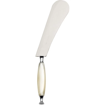 Casa Bugatti - Nóż do smarowania sera Country – perłowa kość słoniowa, chromowany pierścień