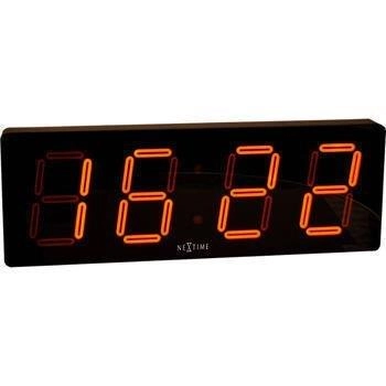 NeXtime – Zegar cyfrowy LED Big D – czarny, 51x18 cm