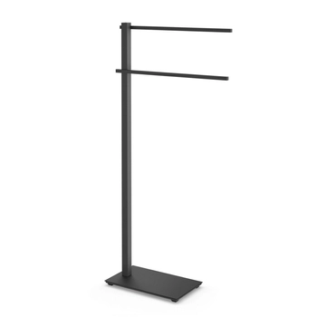Zack - Stojak na ręczniki Carvo - wysokość 80 cm, stal nierdzewna malowana proszkowo na czarno