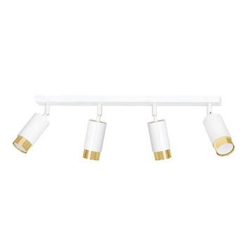 Emibig - Lampa sufitowa Hiro 4 white/gold - szerokość 62 cm, stal lakierowana