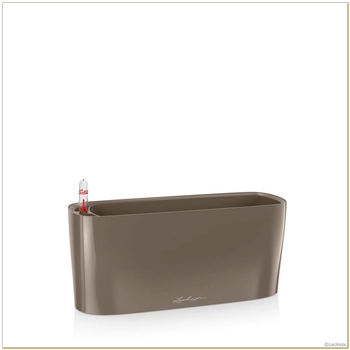 Lechuza - Doniczka Delta 10 - długość 30 cm, taupe (kawa z mlekiem), połysk