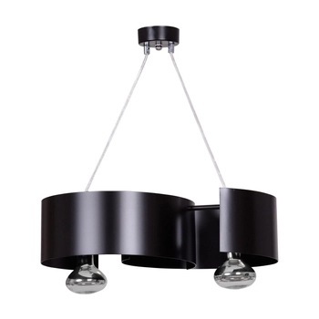 Emibig - Lampa wisząca Vixon 2 black - wysokość max 100 cm, stal lakierowana