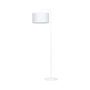 Emibig - Lampa stojąca Trapo LP1 BL white - wysokość 150 cm, stal lakierowana, abażur