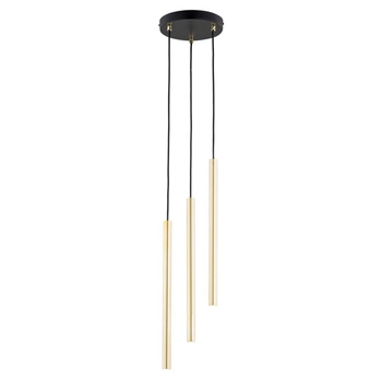 Emibig - Lampa wisząca Selter 3 premium gold - wysokość max 130 cm, stal lakierowana proszkowo