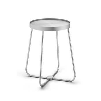 Zack - stojak na doniczkę PLATENA - Stal nierdzewna matowa, wysokość 22 cm