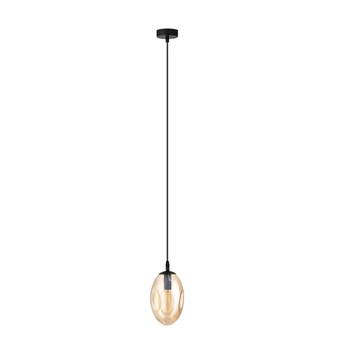 Emibig - Lampa wisząca Astral 1 BL miodowa - wysokość max 100 cm, stal lakierowana, szkło