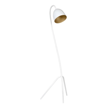 Emibig - Lampa stojąca Haris LP1 white/gold - wysokość 160 cm, stal lakierowana