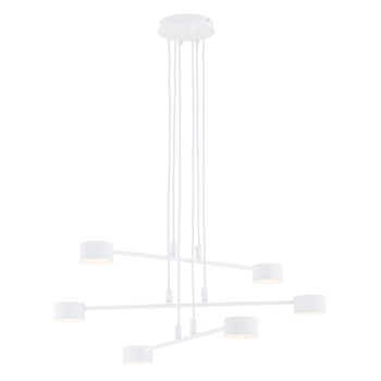 Emibig - Lampa wisząca Modus 6 white - szerokość 70 cm, stal lakierowana proszkowo