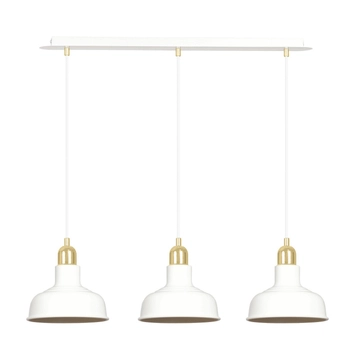 Emibig - Lampa wisząca Ibor 3 white - wysokość max 100 cm, stal lakierowana