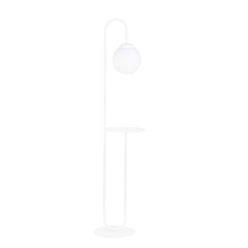 Emibig - Lampa stojąca Bari LP1 white - wysokość 150 cm, stal lakierowana, szkło