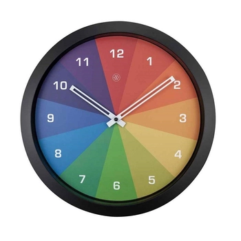 NeXtime – Zegar ścienny Joy z kolorową tarczą, 36 cm, cichy mechanizm