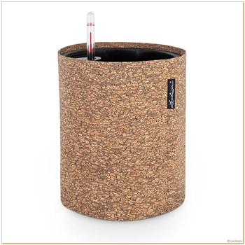 Lechuza - Doniczka Trendcover 32 - średnica 32 cm, korek, naturalny ciemny