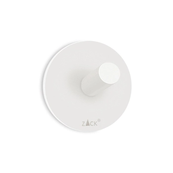 Zack - Okrągły haczyk na ręczniki PECO - średnica 5,50 cm, biały