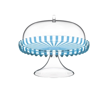 Guzzini – Patera na ciasto z kloszem, średnica 31 cm, turkusowa