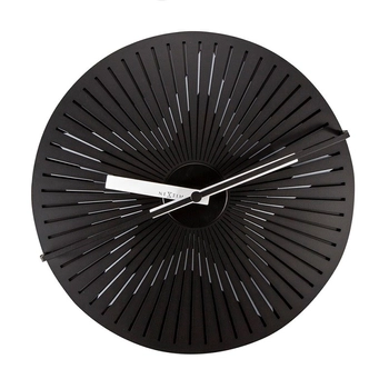 NeXtime – Zegar ścienny Motion Star z efektem optycznym, czarno-biały, 30 cm