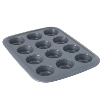 BergHOFF – Forma do pieczenia babeczek i muffinów GEM, 12 otworów, stal węglowa