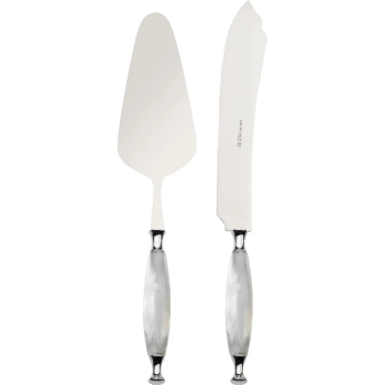 Casa Bugatti - Zestaw do ciasta Country – biały, chromowany pierścień, 2 elementy