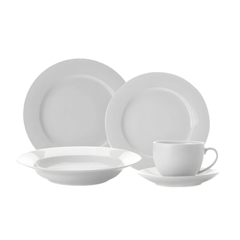 Maxwell & Williams - Zestaw obiadowo - kawowy White Basics Round - biały, zestaw 30 elementów