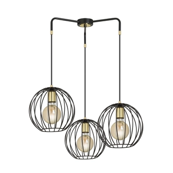 Emibig - Lampa wisząca Albio 3 black - wysokość max 100 cm, stal lakierowana