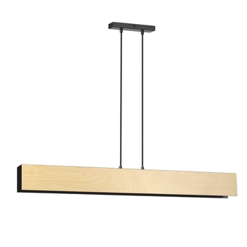Emibig - Lampa wisząca Carlo 4 black - wysokość max 100 cm, stal lakierowana, sklejka