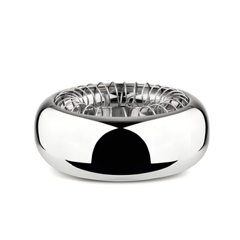 Alessi - Popielniczka SPIRALE - srebrna, średnica 12 cm