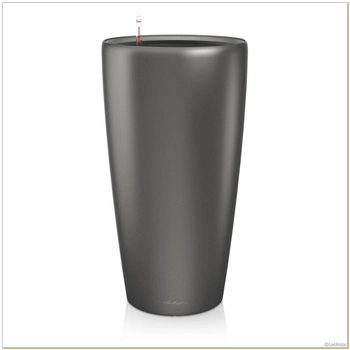 Lechuza - Doniczka Rondo 32 - wysokość 56,50 cm, antracytowa, matowa