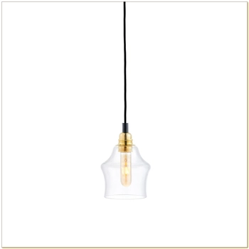 Kaspa - Lampa wisząca Longis gold II - średnica 12 cm, czarno - złota