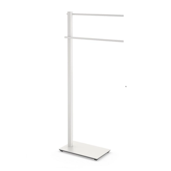 Zack - Stojak na ręczniki Carvo - wysokość 80 cm, stal nierdzewna malowana proszkowo na biało