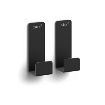 Zack - Zestaw 2 wieszaków POTES - czarne, wysokość 5,50 cm