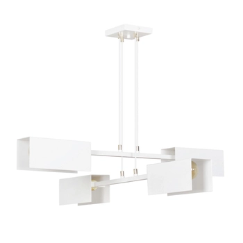 Emibig - Lampa wisząca Tolos 4 white - wysokość max 100 cm, stal lakierowana
