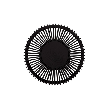 UMAGE (Vita) - Lampa ścienna Clava Up Wood Black Oak Medium - średnica 35 cm, czarna