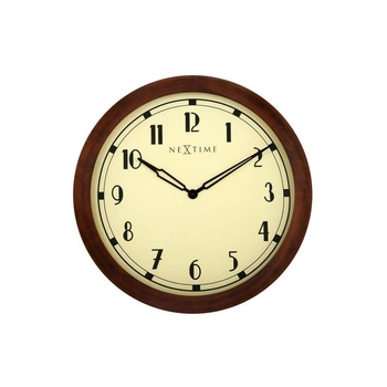 NeXtime – Zegar ścienny Royal vintage metalowy, brązowy, 60 cm